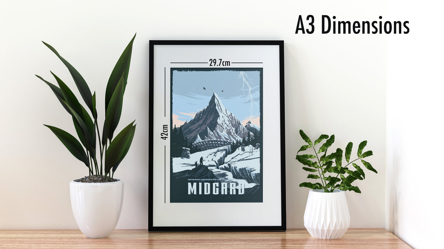 Midgard Travel Poster - God of War Art Print
