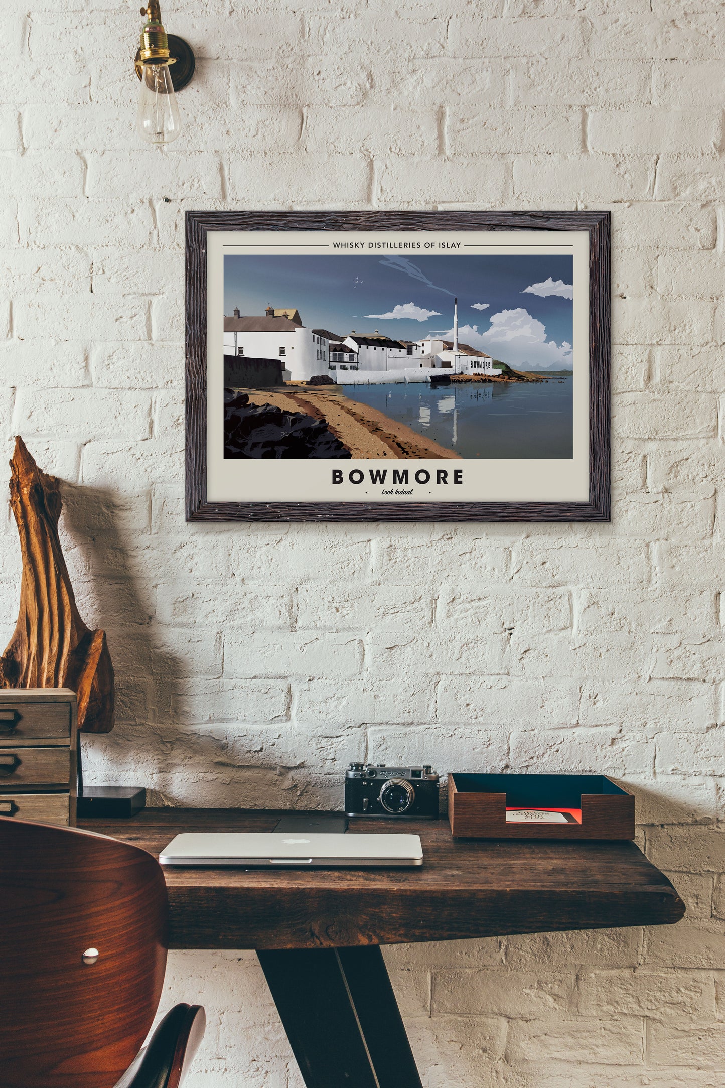 Whisky Distillery Travel Poster - Bowmore Distillery