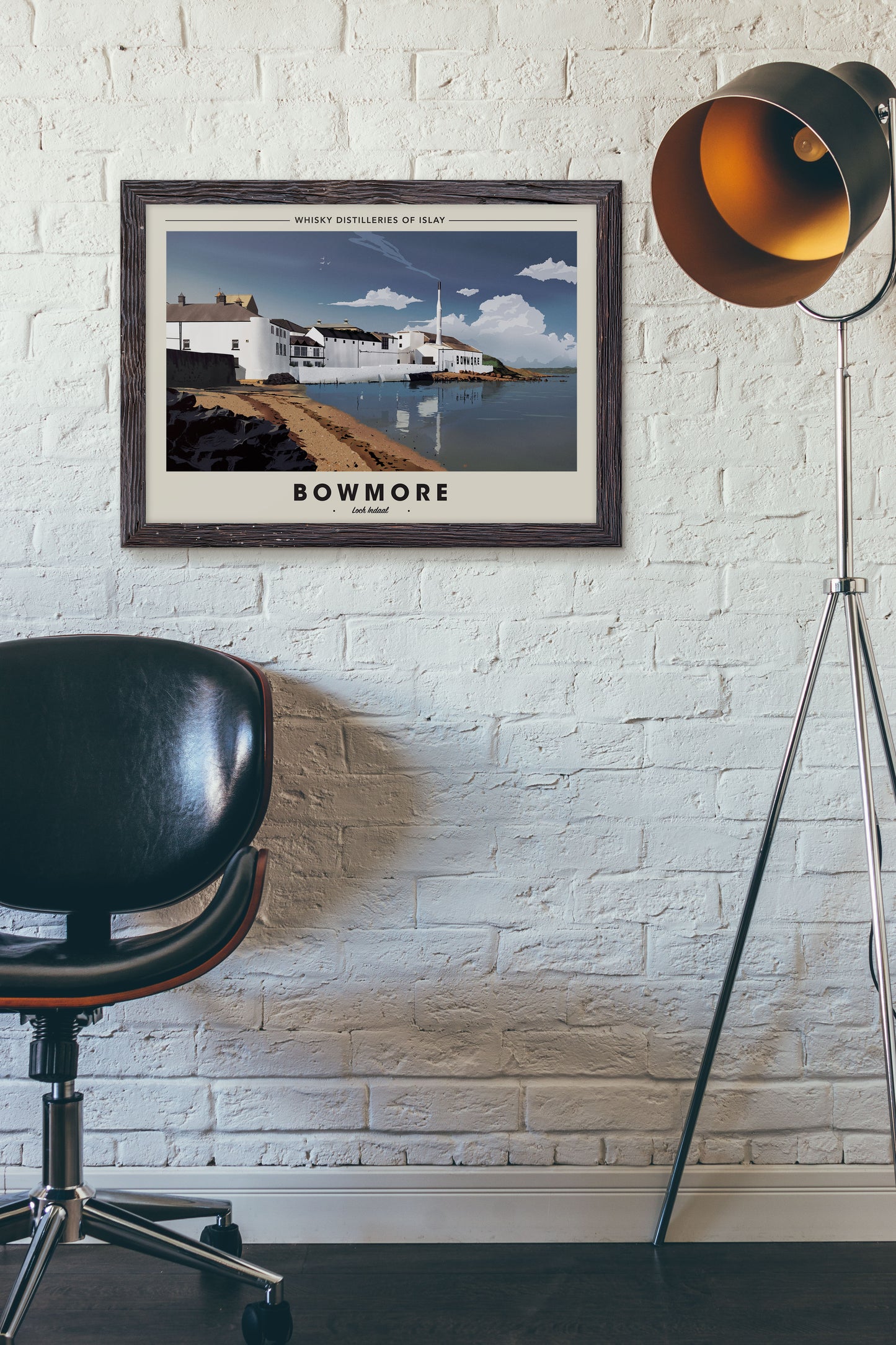 Whisky Distillery Travel Poster - Bowmore Distillery