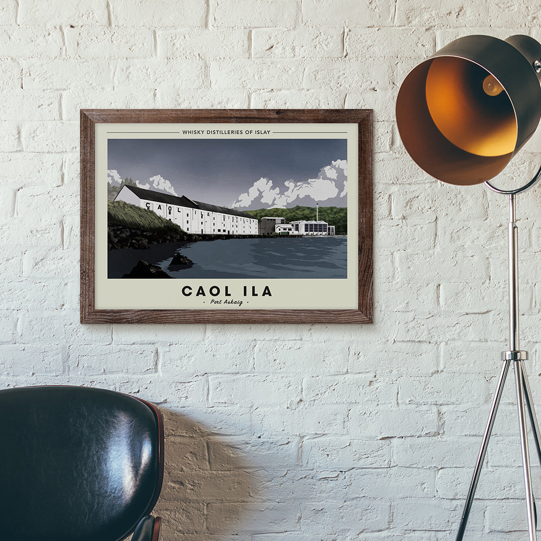 Whisky Distillery Travel Poster - Caol Ila Distillery