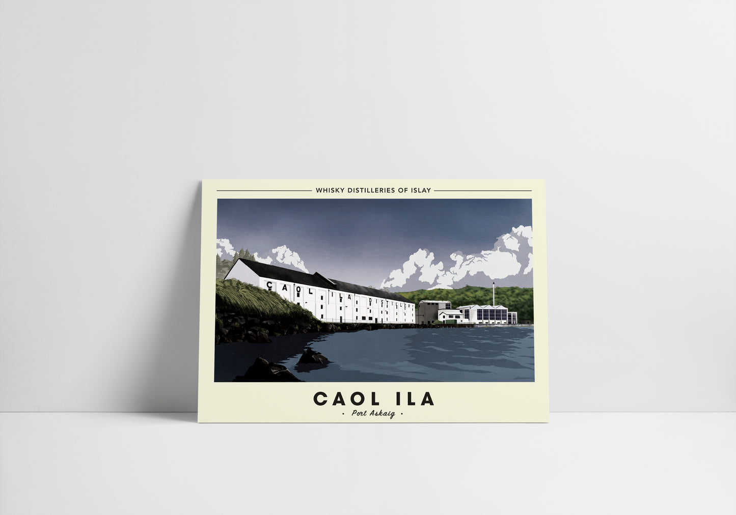 Whisky Distillery Travel Poster - Caol Ila Distillery