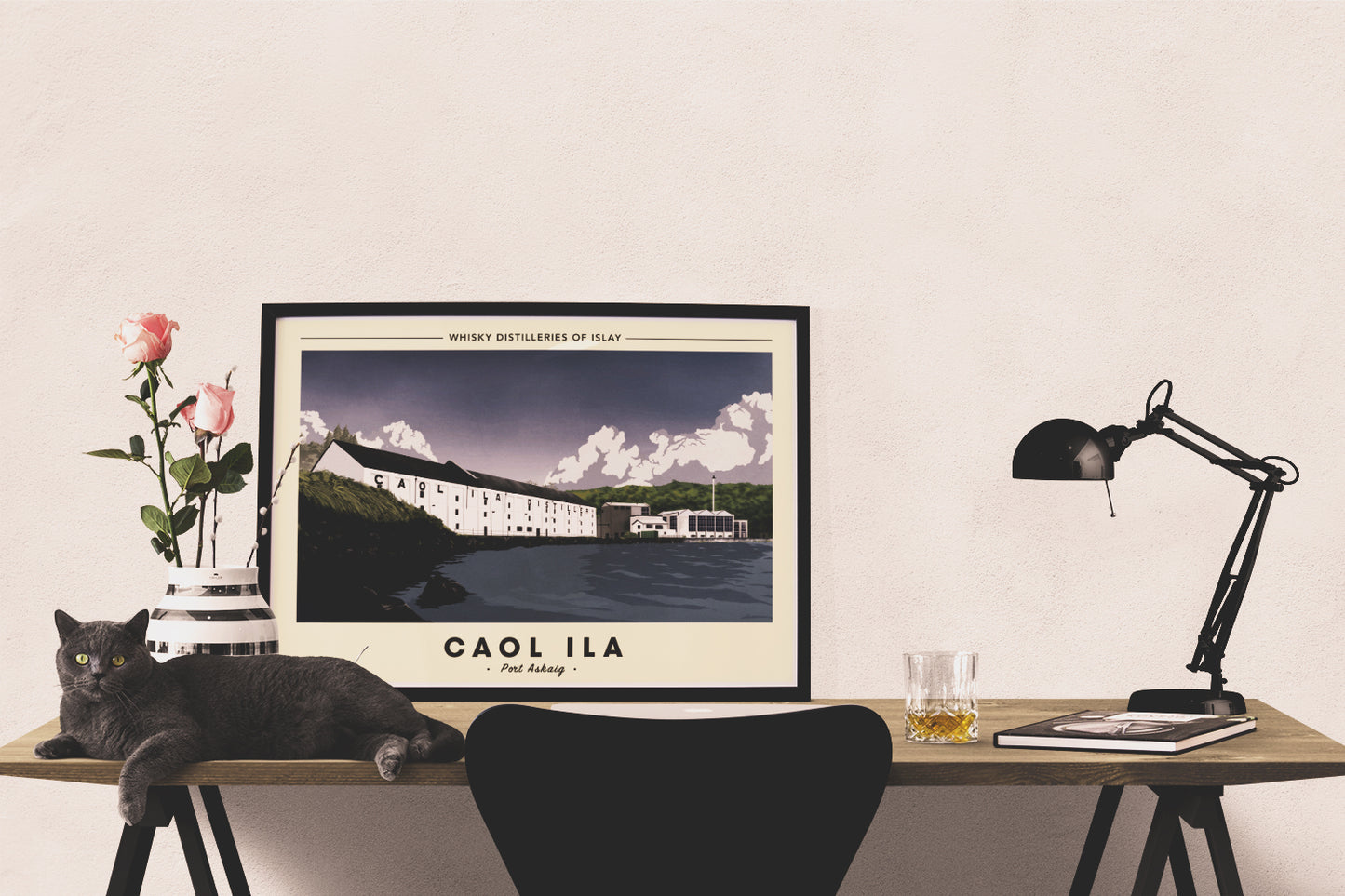 Whisky Distillery Travel Poster - Caol Ila Distillery