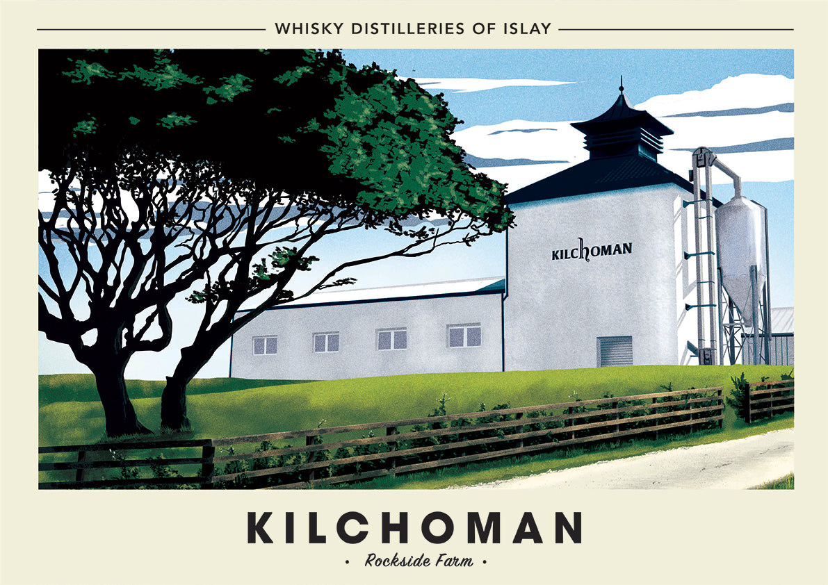Whisky Distillery Travel Poster - Kilchoman Distillery