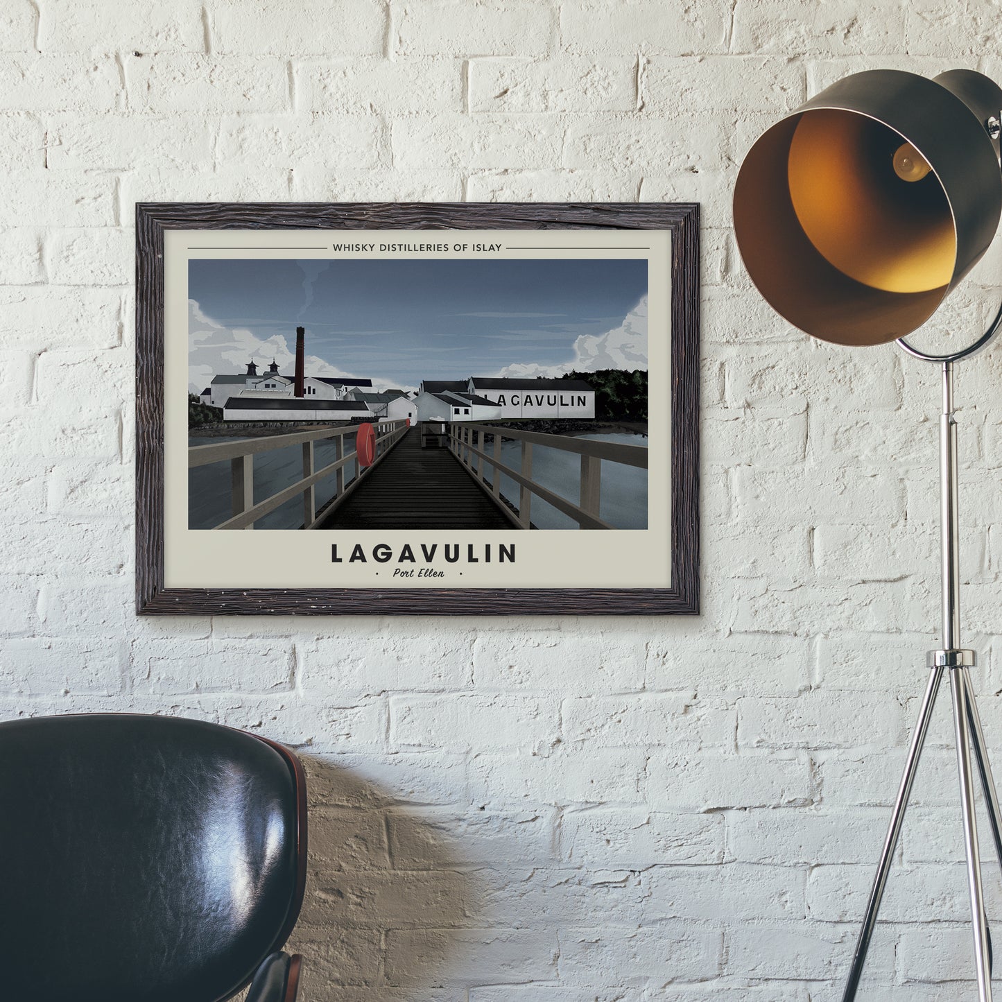 Whisky Distillery Travel Poster - Lagavulin Distillery