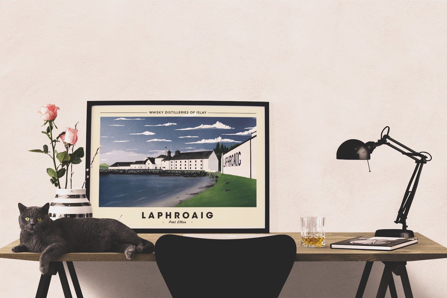 Whisky Distillery Travel Poster - Laphroaig Distillery
