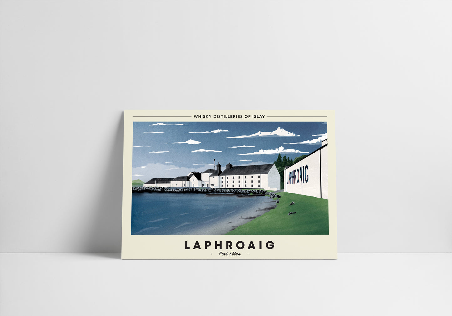 Whisky Distillery Travel Poster - Laphroaig Distillery