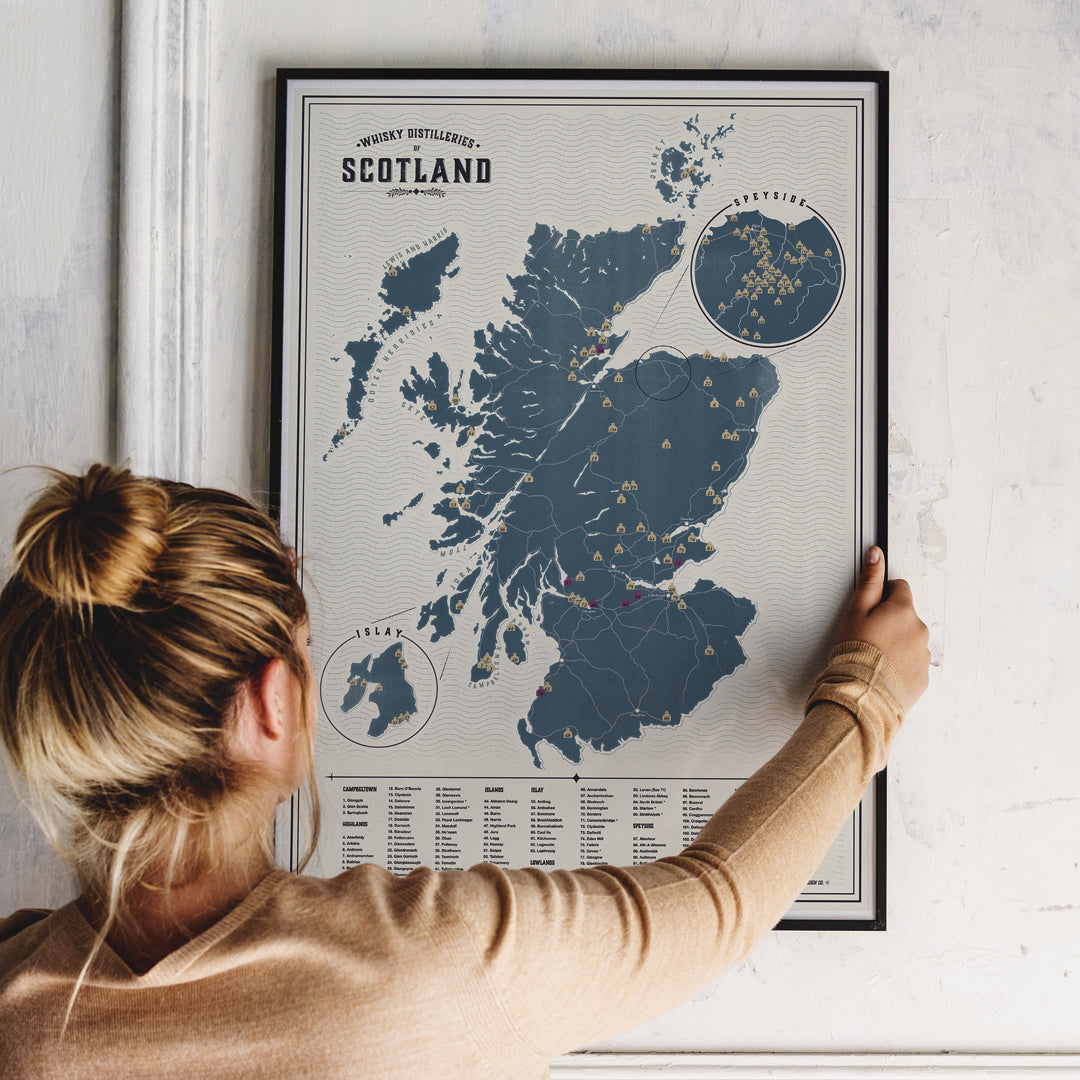 Whisky Distillery Map of Scotland