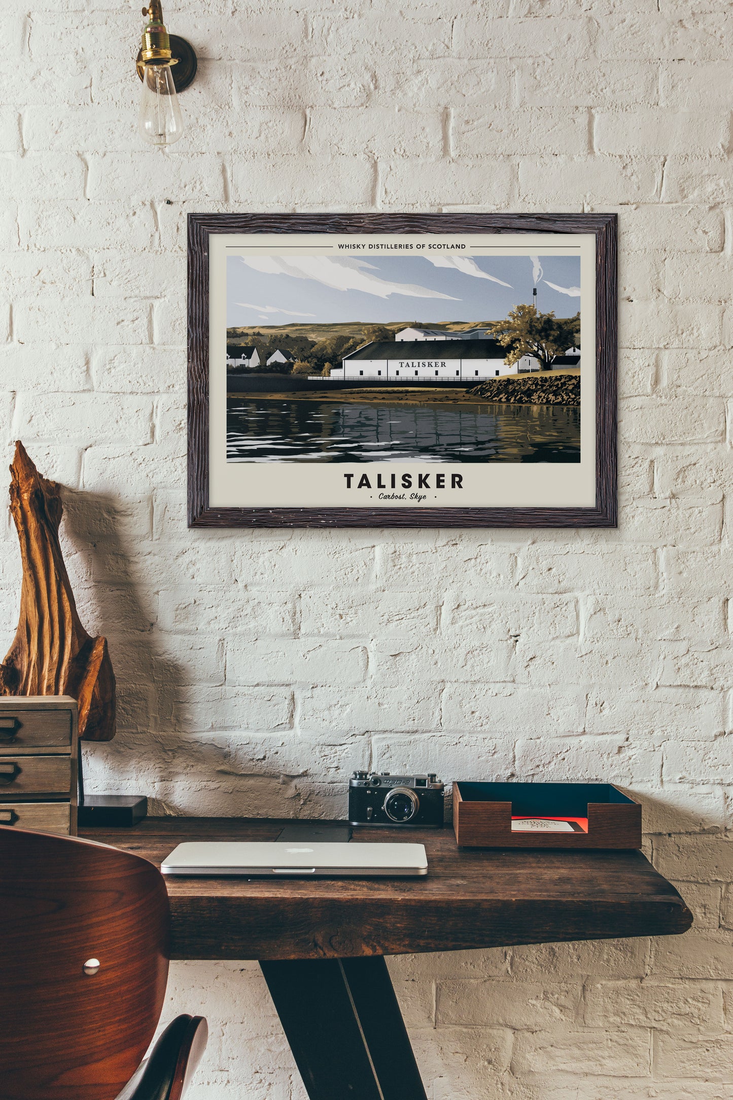 Whisky Distillery Travel Poster Print - Talisker Distillery