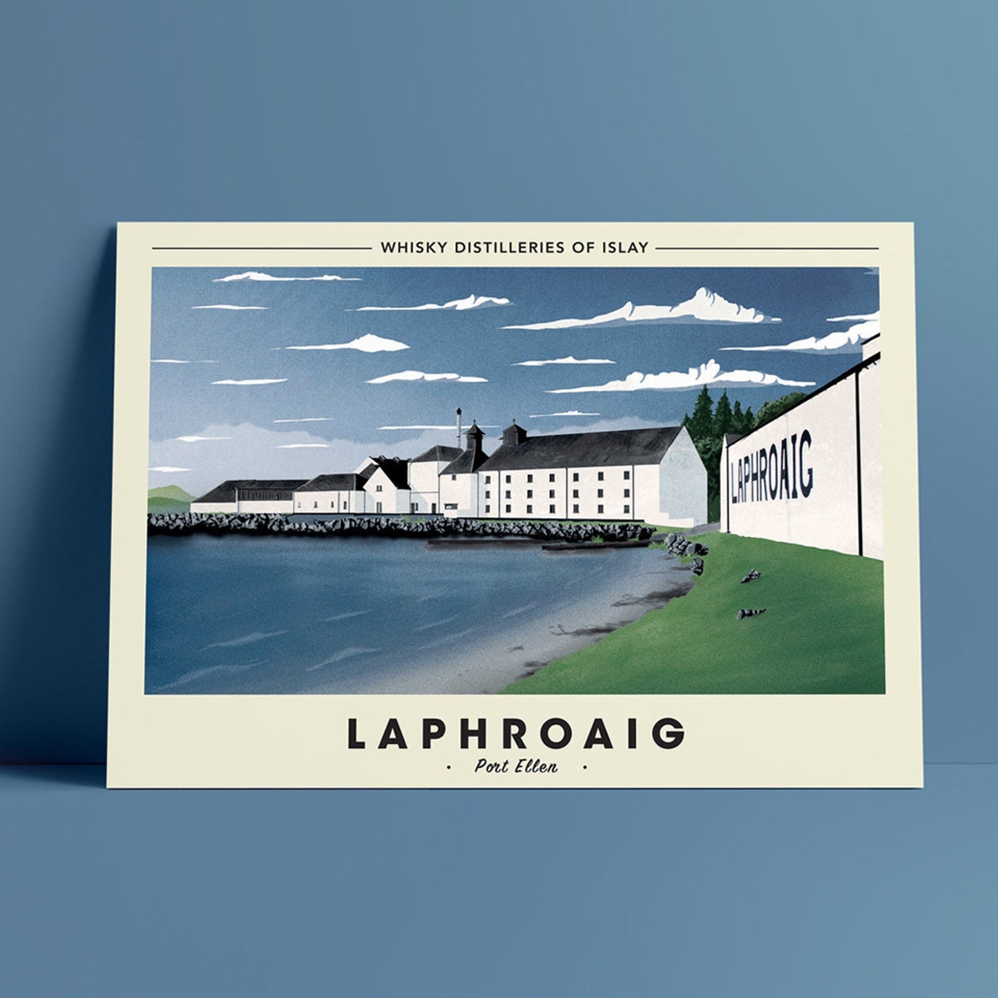 Whisky Distillery Travel Poster - Laphroaig Distillery