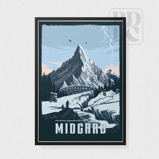 Midgard Travel Poster - God of War Art Print