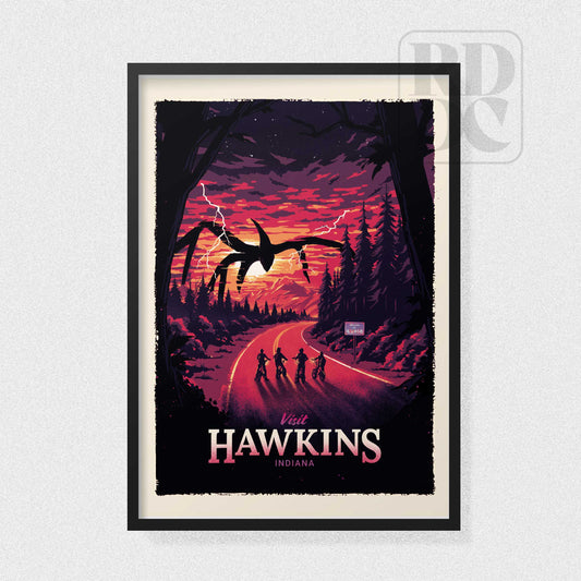 Hawkins Travel Poster - Stranger Things Art Print