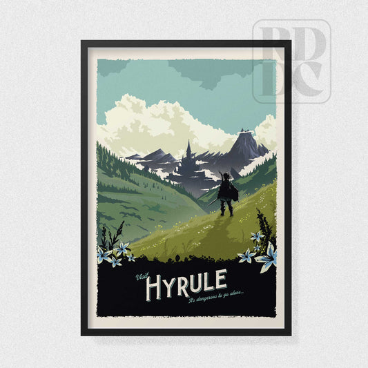Hyrule Travel Poster - Legend of Zelda Art Print