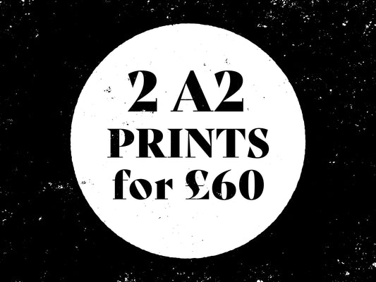 POSTER BUNDLE - 2 A2 Prints Bundle - Wall Art Print Set - Set of 2 Posters