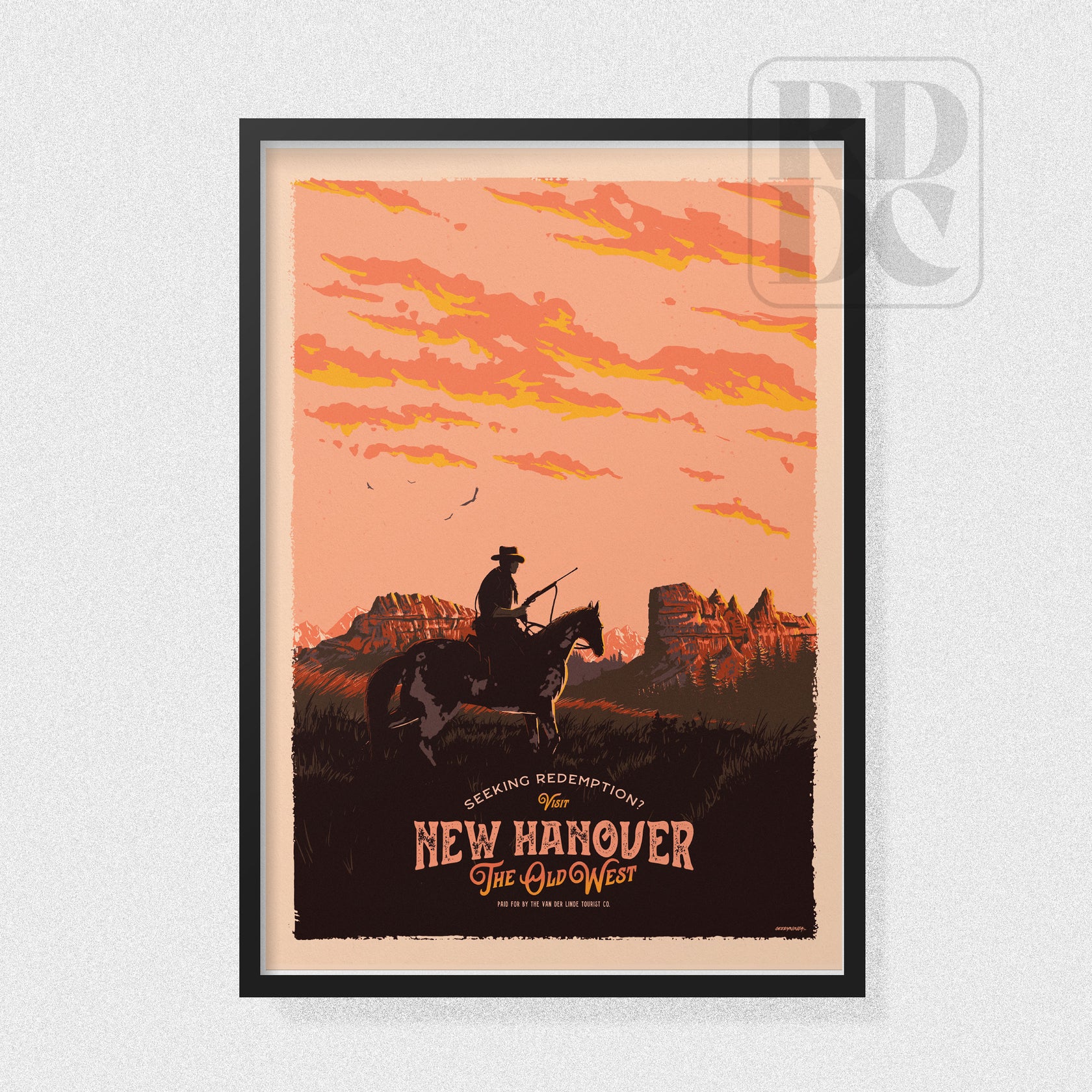 New Hanover Poster - Red Dead Redemption Art Print – Rainy Day Design Co
