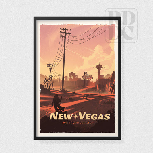 Fallout New Vegas Poster - New Vegas Travel Poster