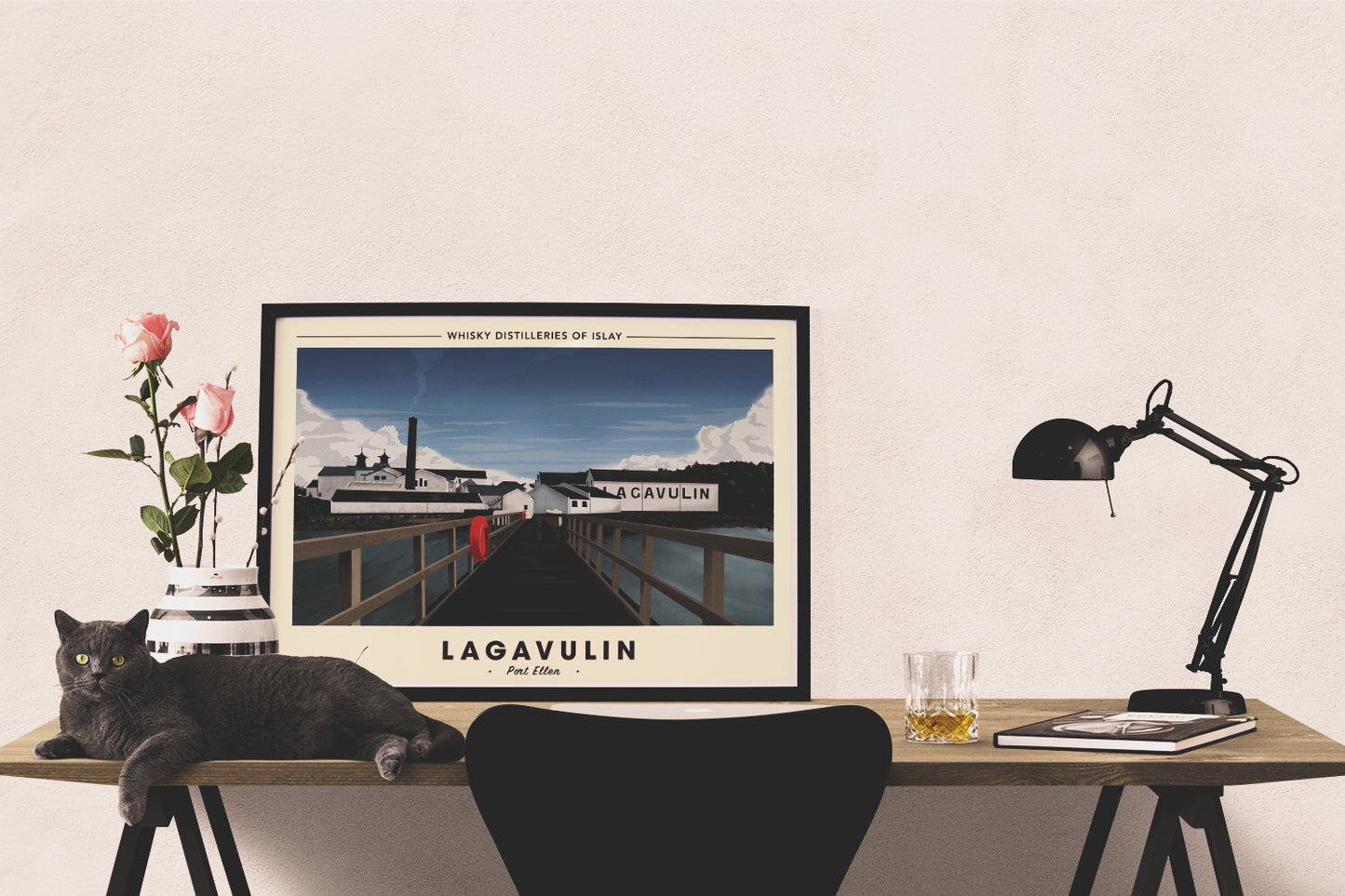 Whisky Distillery Travel Poster - Lagavulin Distillery