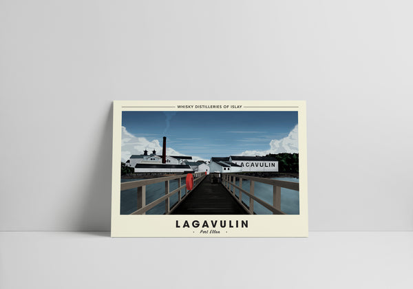 Whisky Distillery Travel Poster - Lagavulin Distillery