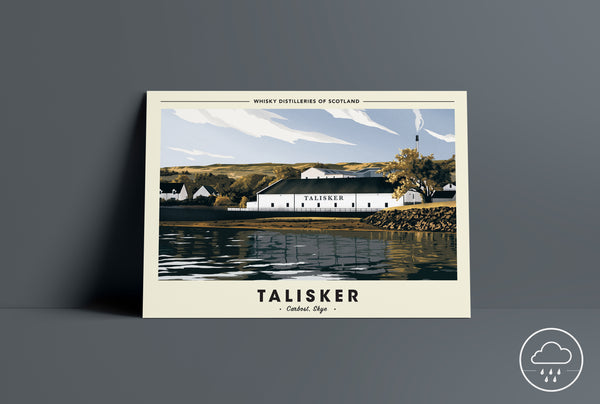 Whisky Distillery Travel Poster Print - Talisker Distillery