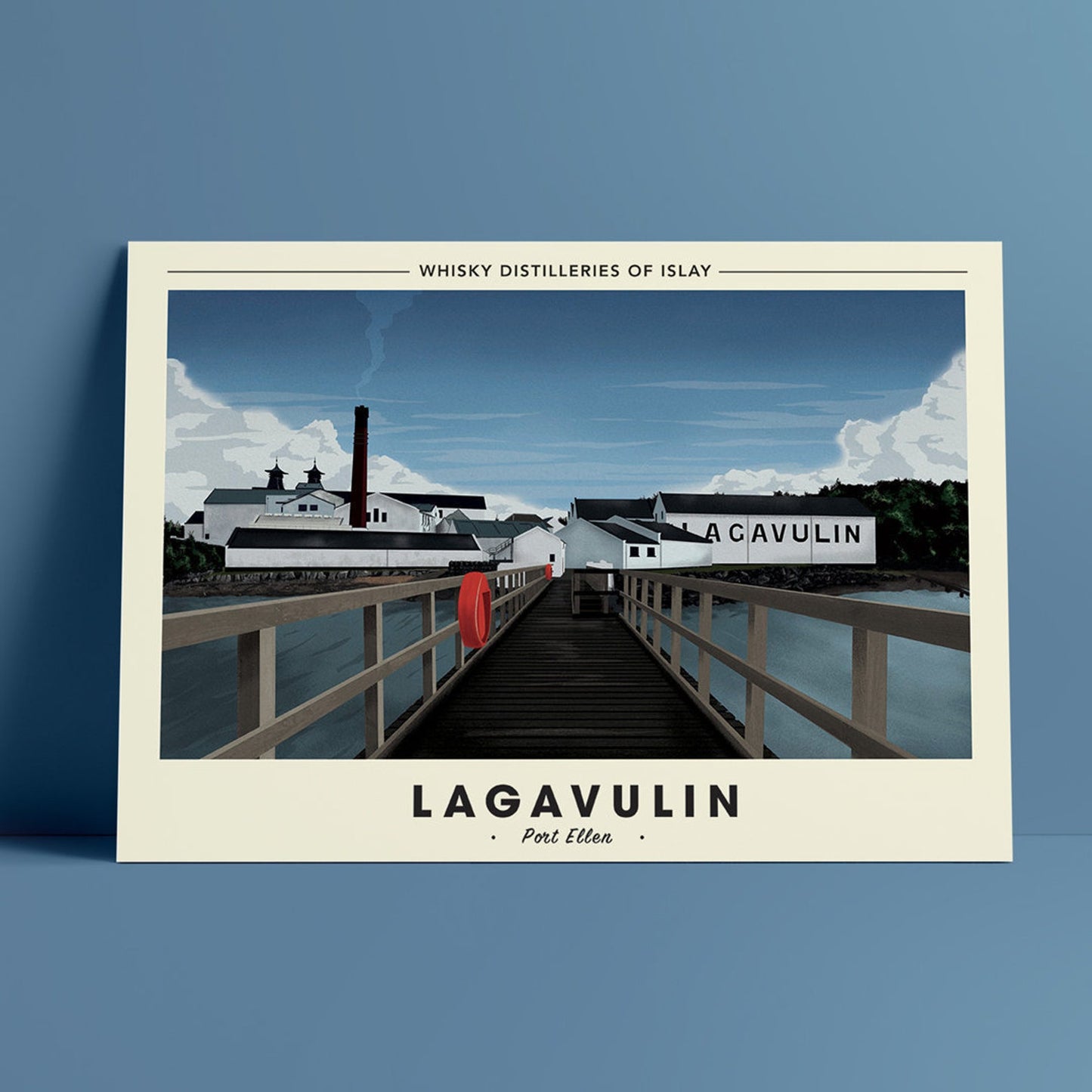 Whisky Distillery Travel Poster - Lagavulin Distillery