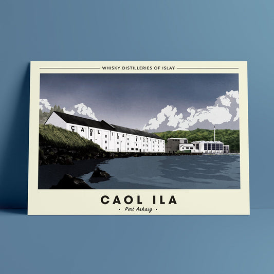 Whisky Distillery Travel Poster - Caol Ila Distillery